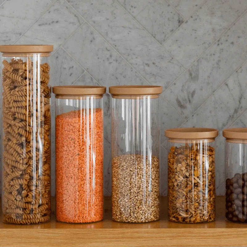 Wategos Glass Pantry Jars 2pk | Praline 1500ml