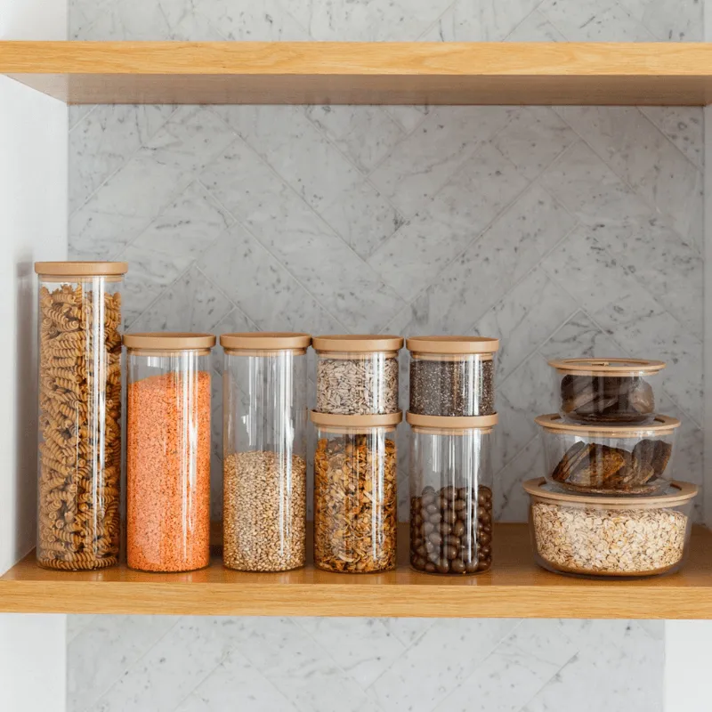 Wategos Glass Pantry Jars 2pk | Praline 1500ml