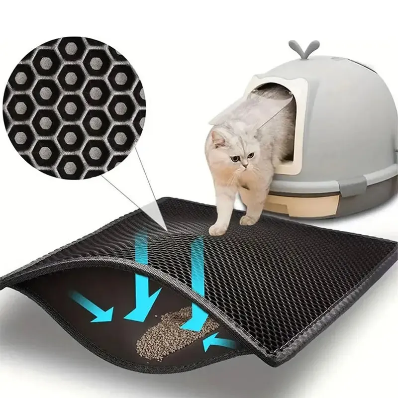 Waterproof Double-Layer Cat Litter Trapping Mat