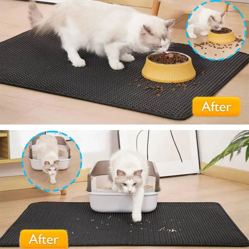 Waterproof Double-Layer Cat Litter Trapping Mat