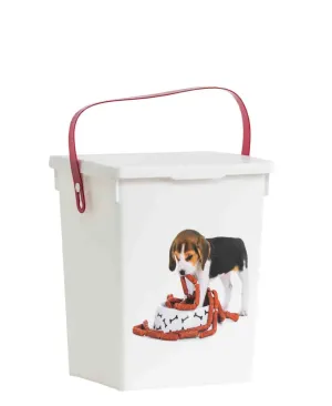 Wiggle Dog Food Storage Container - White
