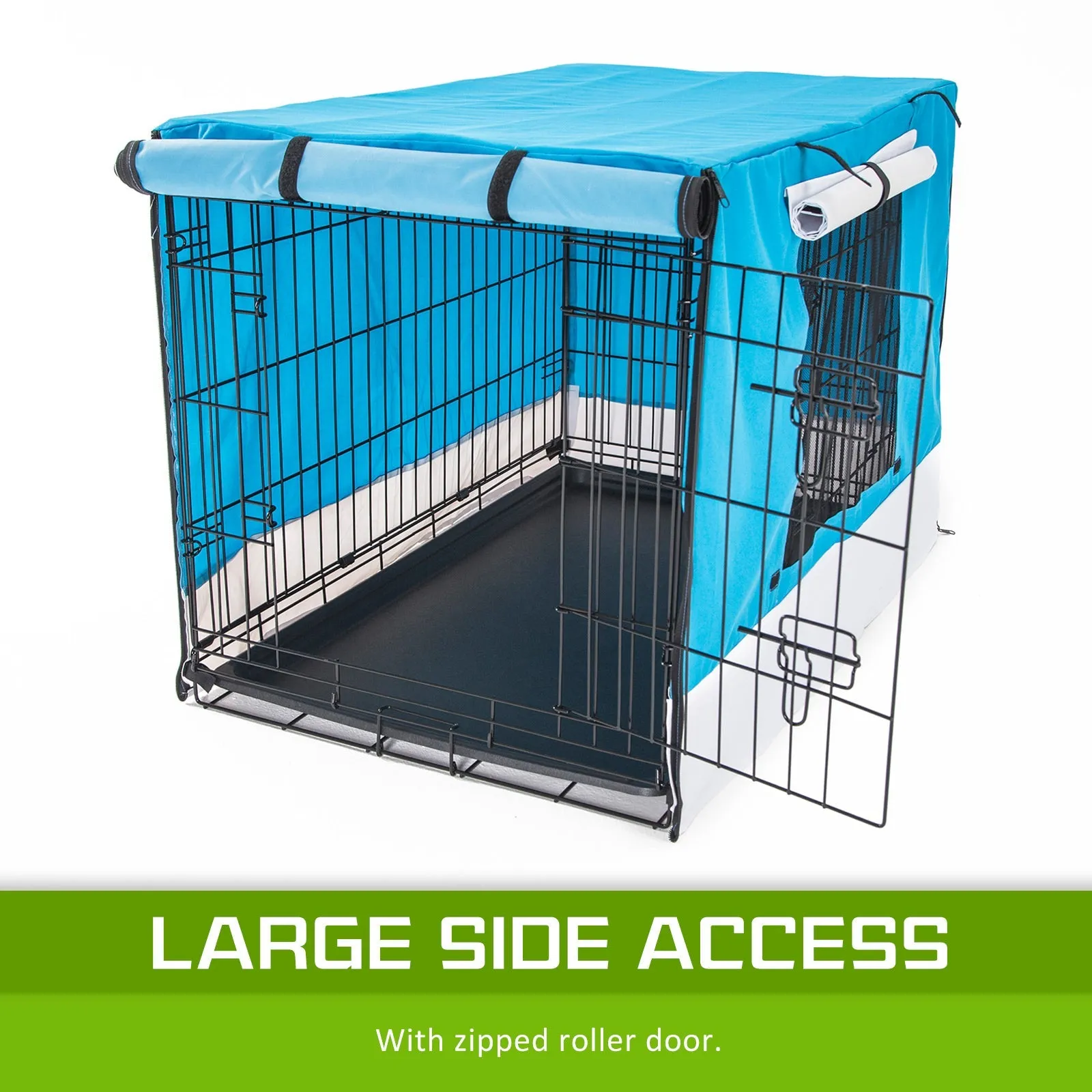 Wire Dog Cage Crate Cover Enclosure 24in - Blue