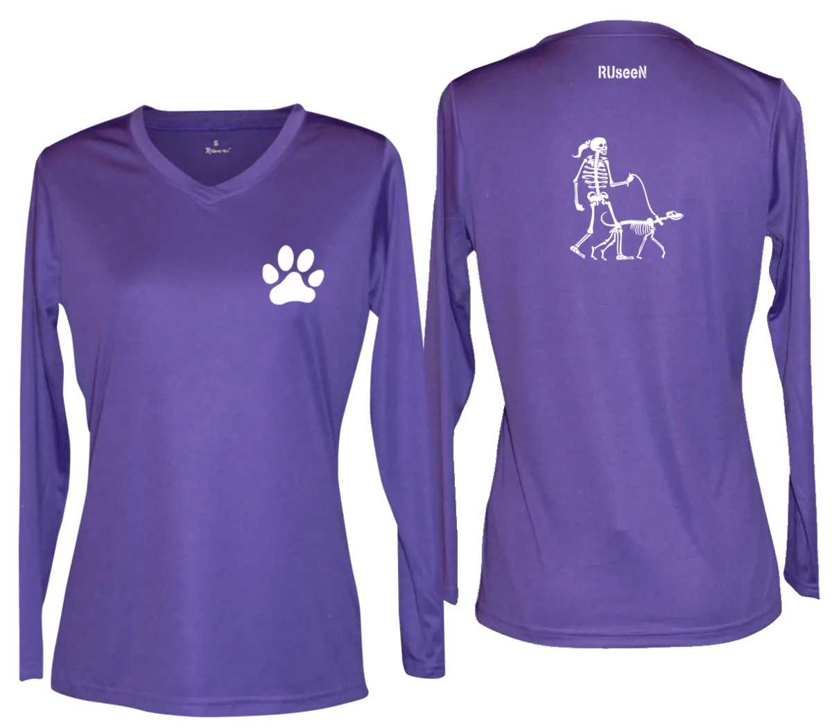 Women's Reflective Long Sleeve Shirt - Dog