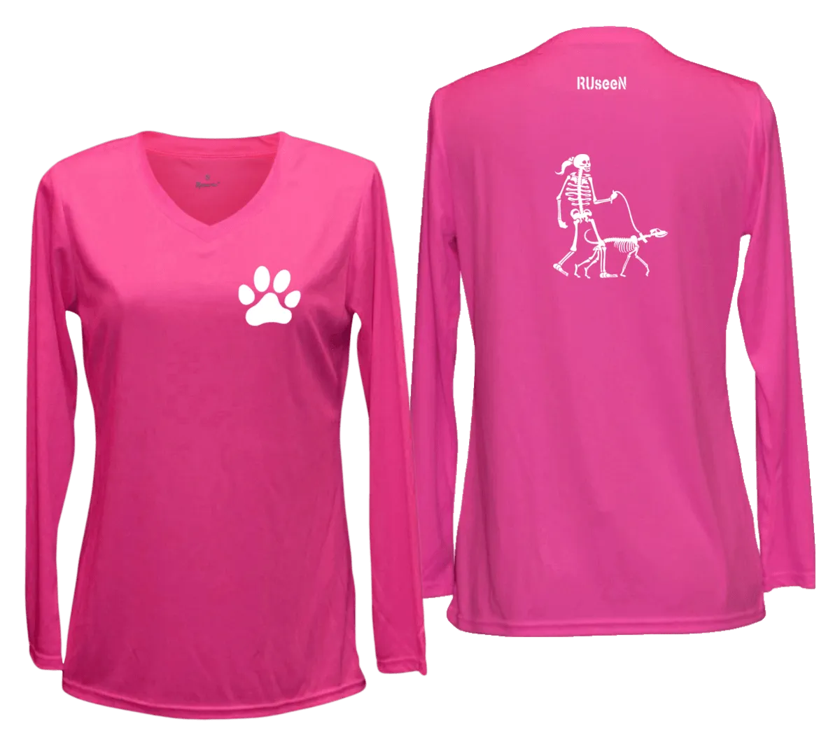 Women's Reflective Long Sleeve Shirt - Dog
