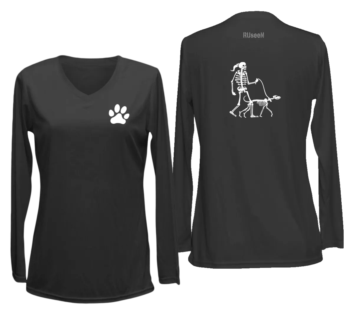 Women's Reflective Long Sleeve Shirt - Dog